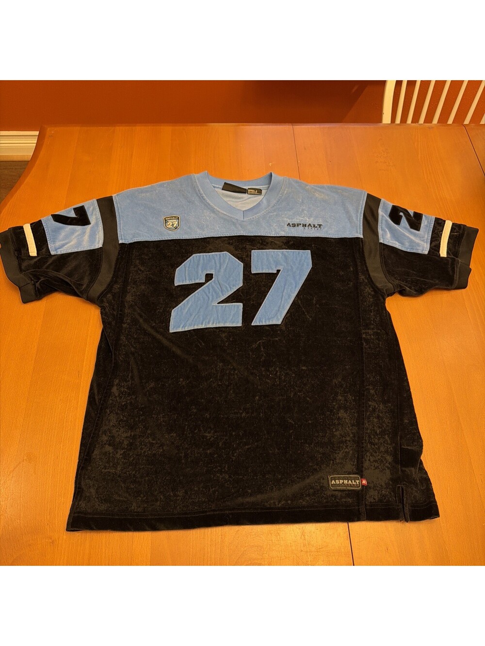 VTG Y2K Starter Asphalt Legend Shirt Pullover Carolina Blue/black